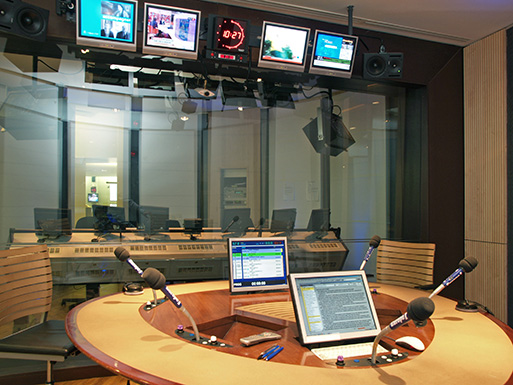 Rénovation du plateau de rédaction de la station de radio, Paris 8ème